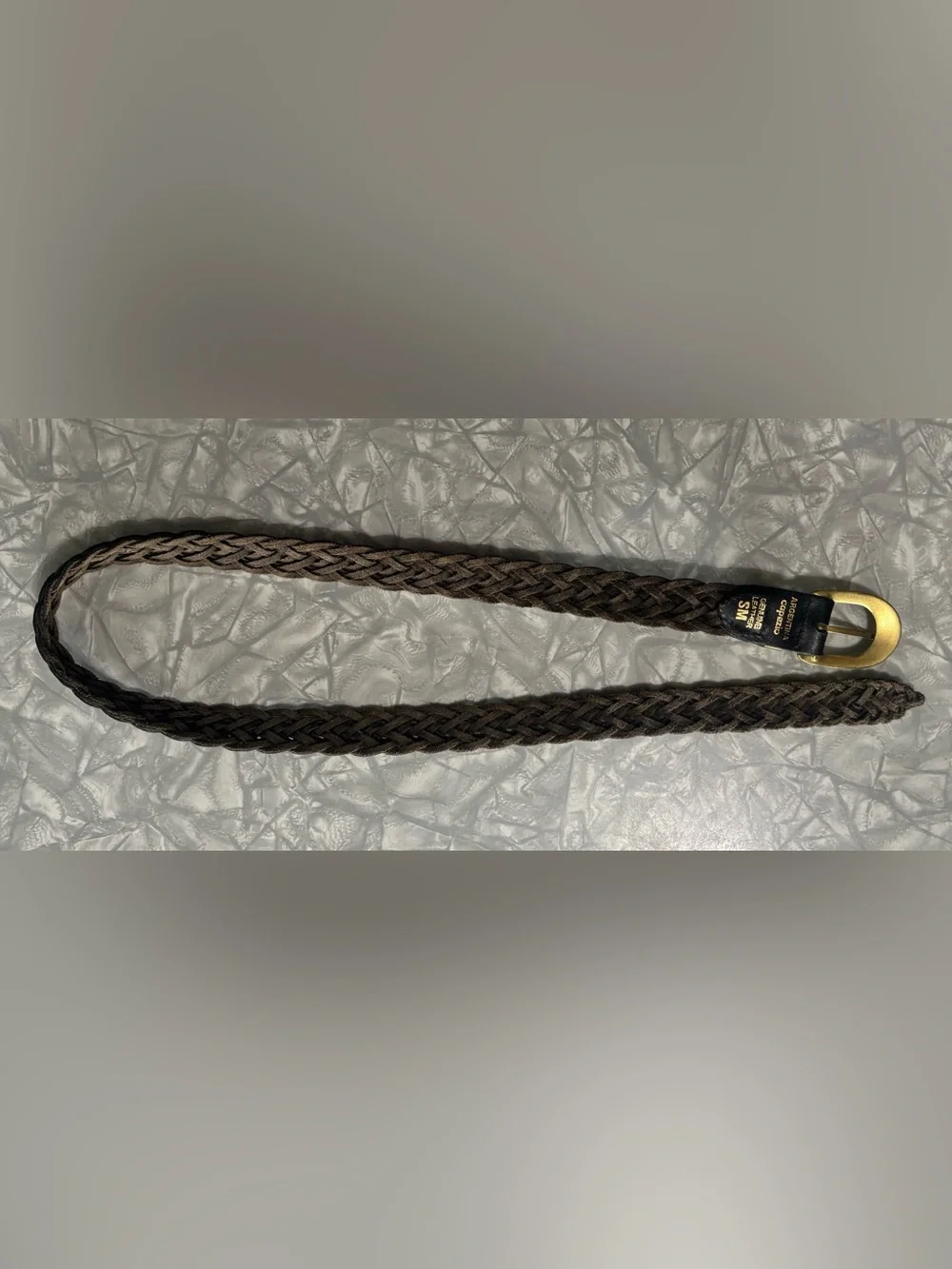 Vintage Argentina Capezio Genuine Leather Braided Belt Size S/M